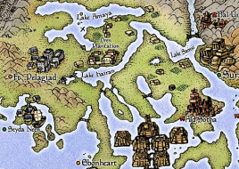 A section of the world map from The Elder Scrolls: Morrowind