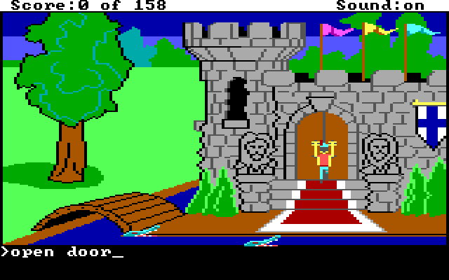 Graham stands in front of a palace. Text reads "open door"