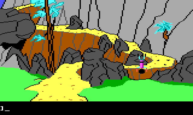 Same as previous, but Gwydion is falling headfirst into a ravine.